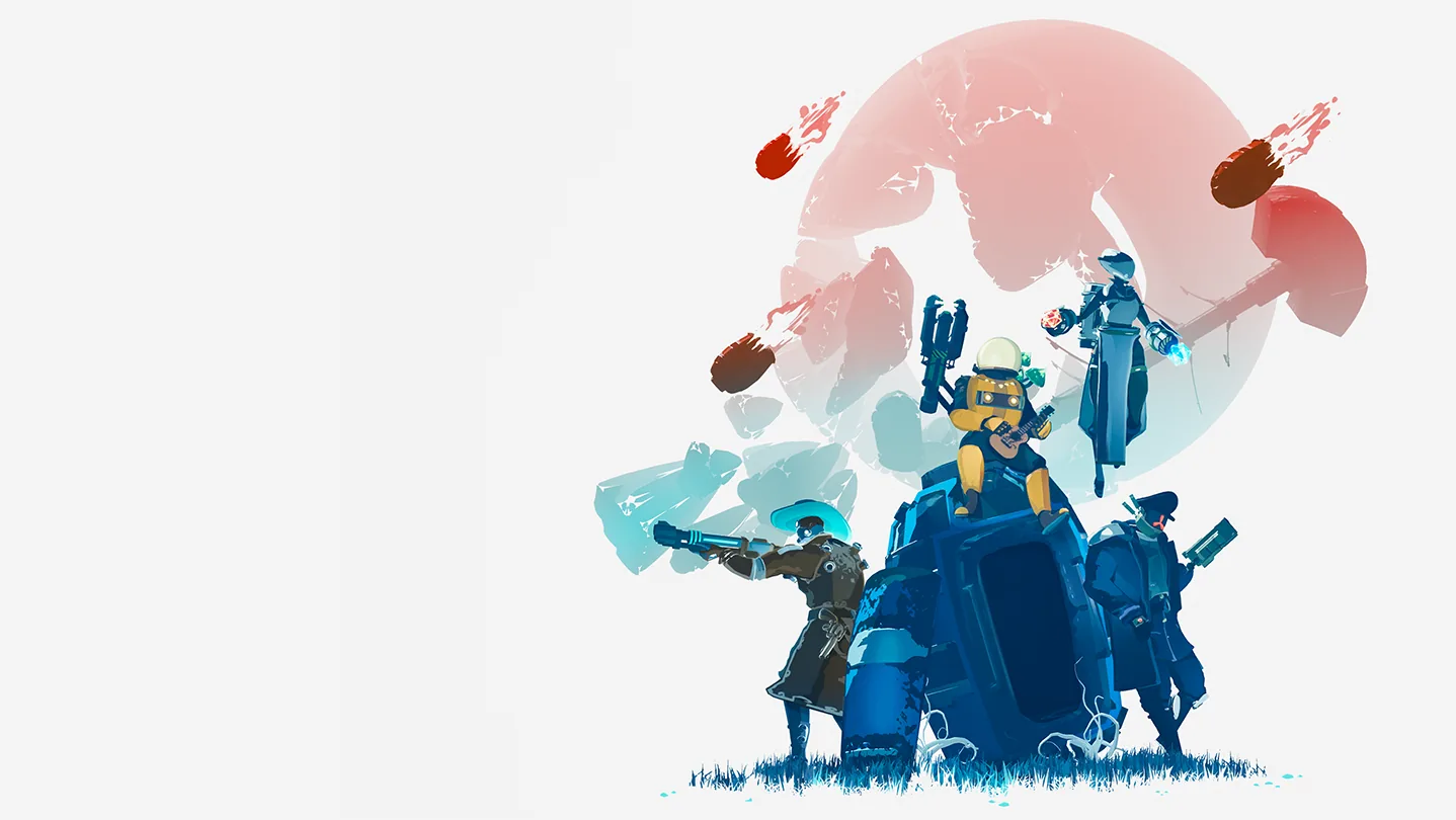 Risk of Rain 2 survivors in the original promotional illustration