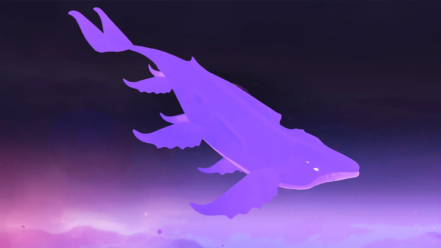 Survivors of the Void promotional background with a glowing purple creature